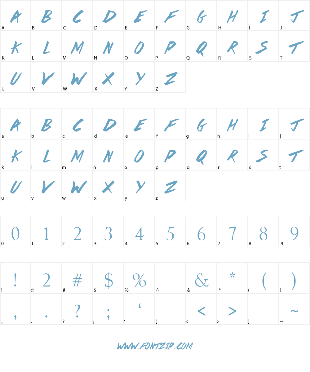 Da Streets Font Character